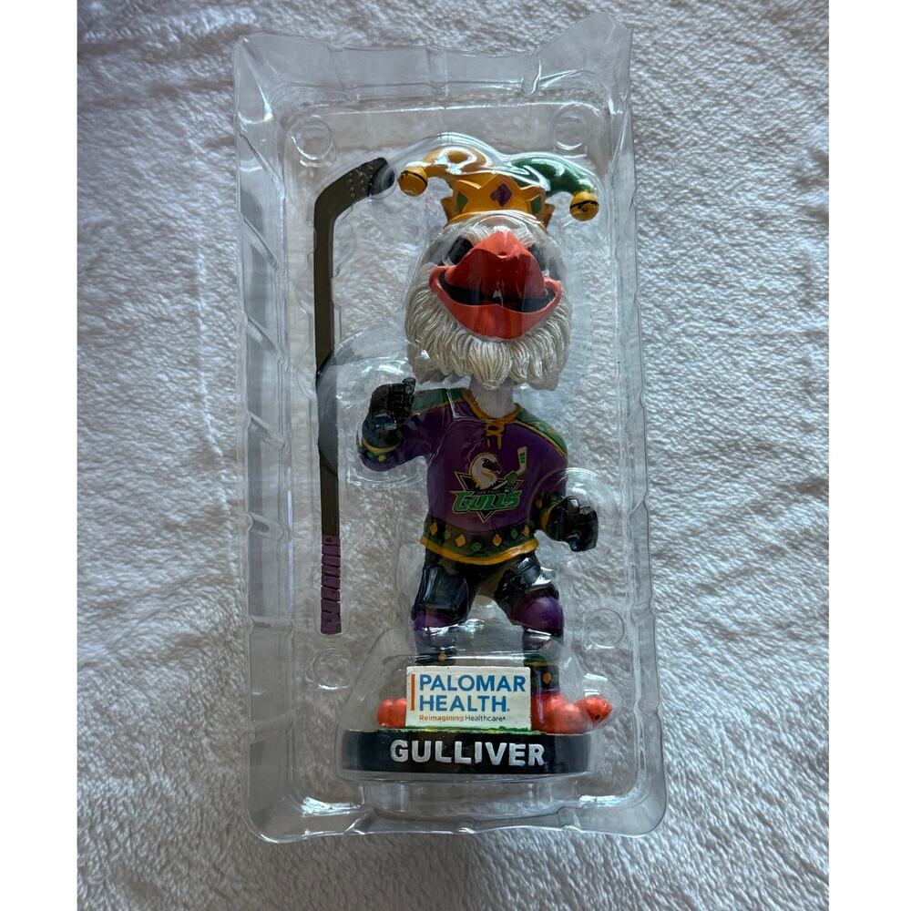 San Diego Gulls Gulliver Mardi Gras Bobblehead NIB